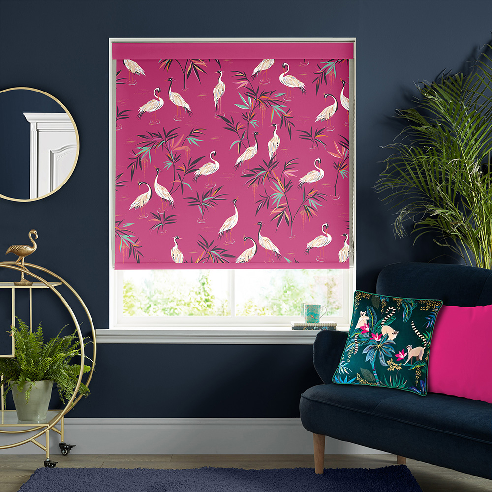 Heron Fuchsia Roller Blind