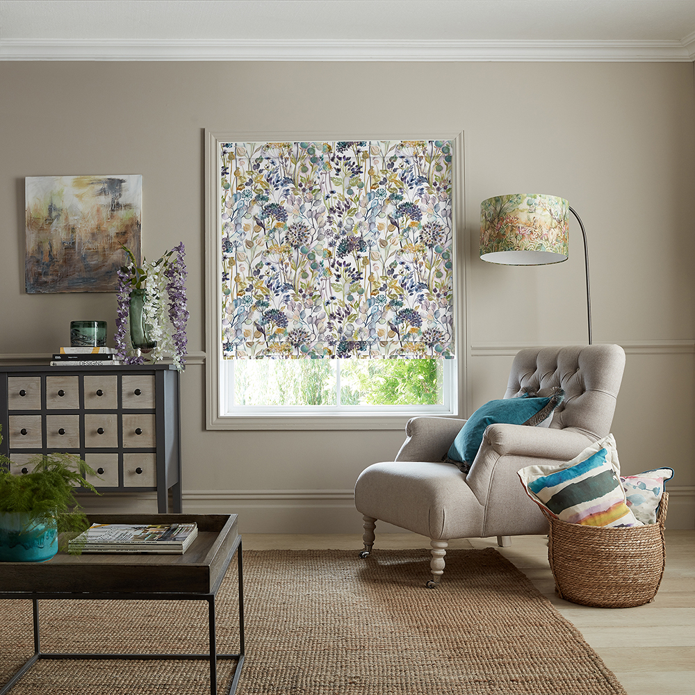 Country Hedgerow Sky Roman Blind