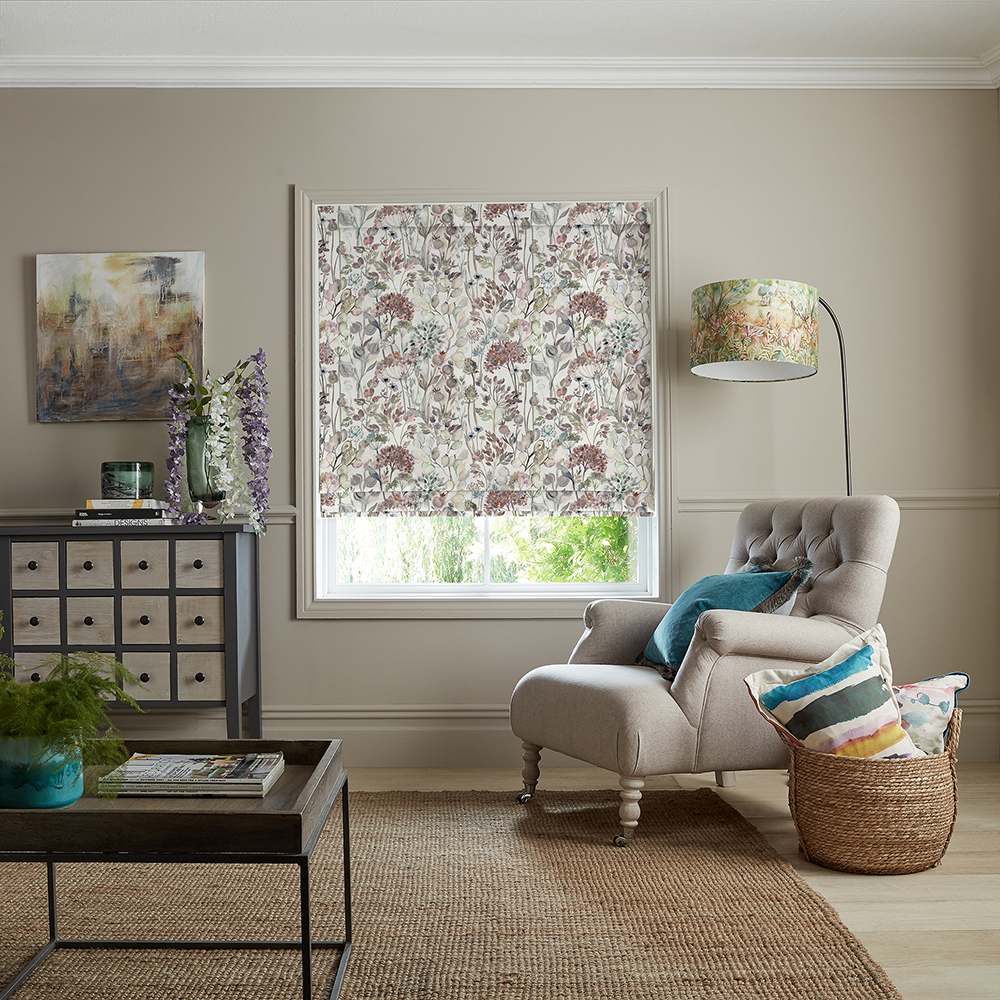 Country Hedgerow Dawn Roman Blind