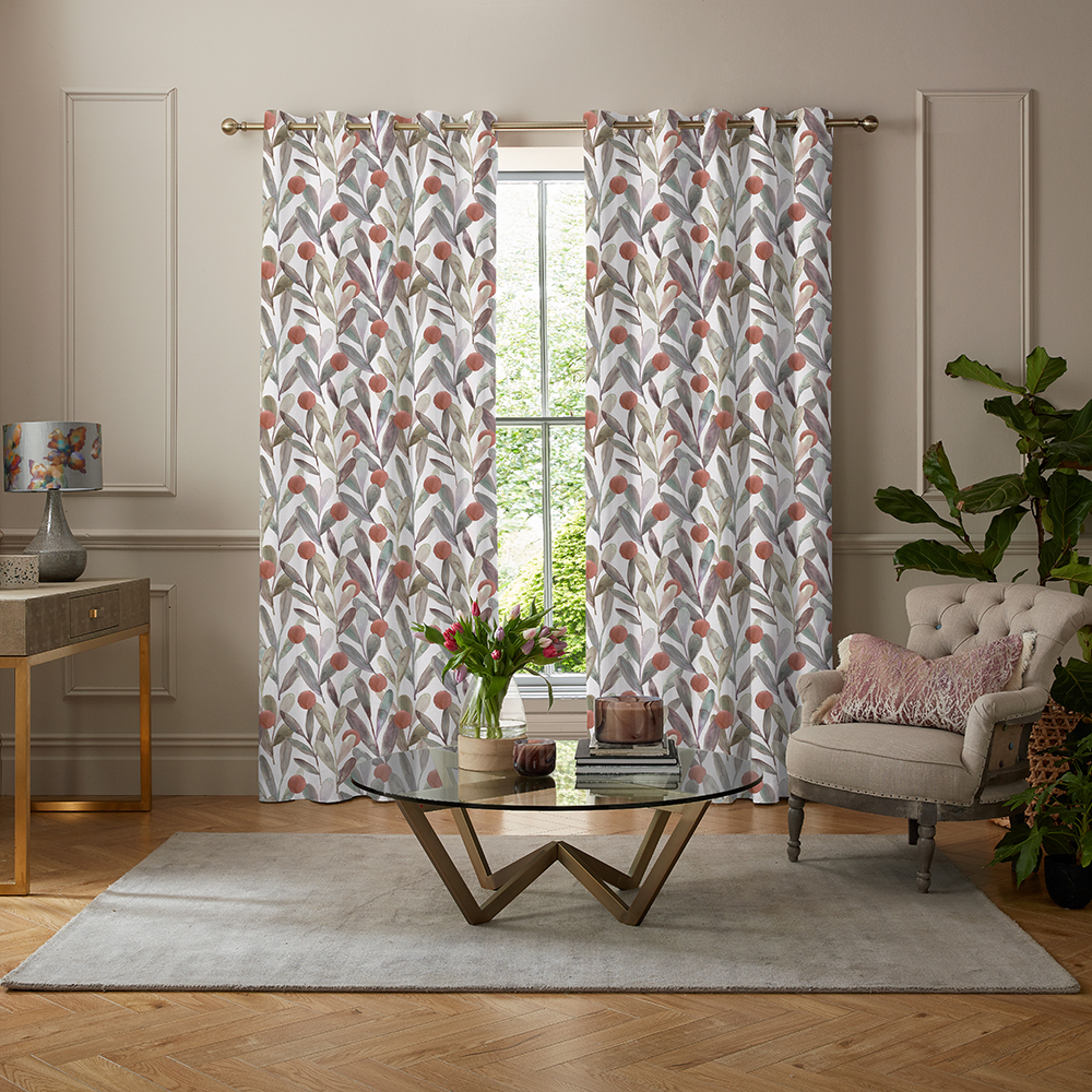 Enso Mulberry Curtains
