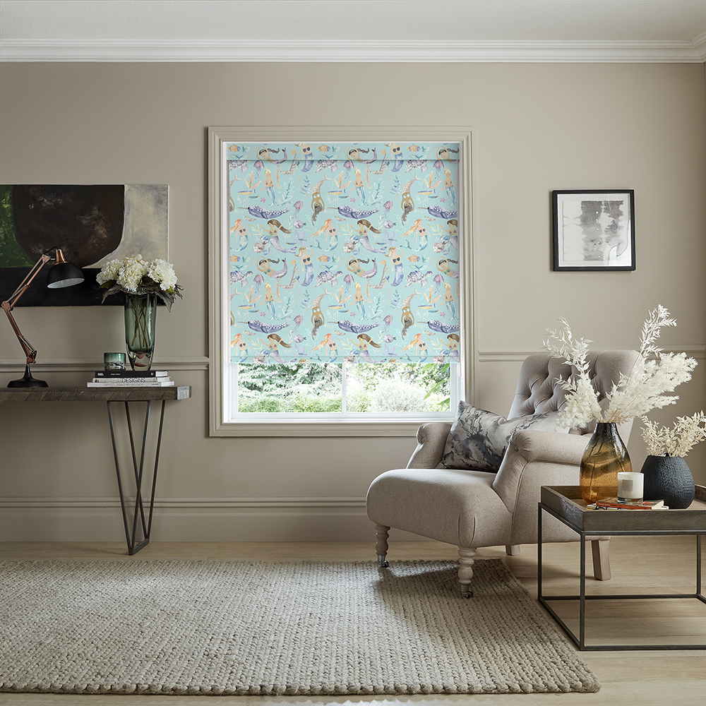 Mermaids Party Aqua Roller Blind