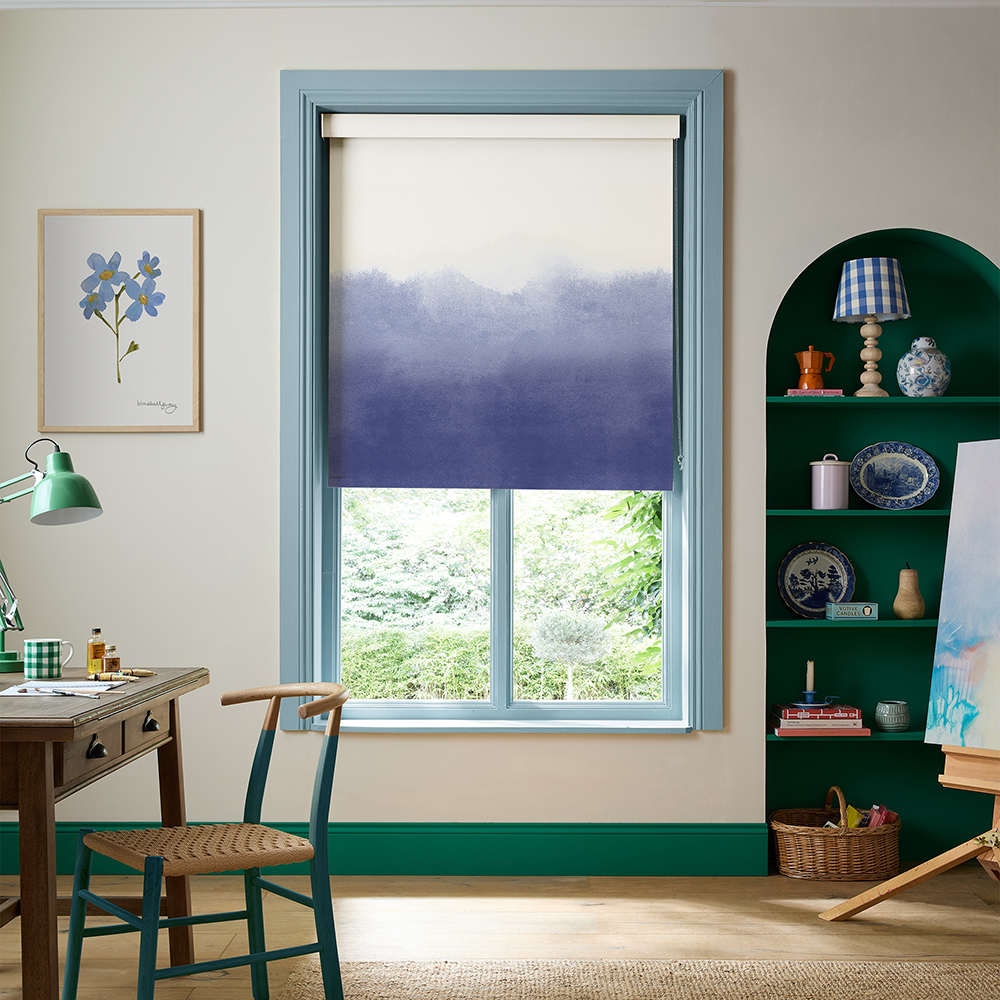 Ombre Cornflower Roller Blind
