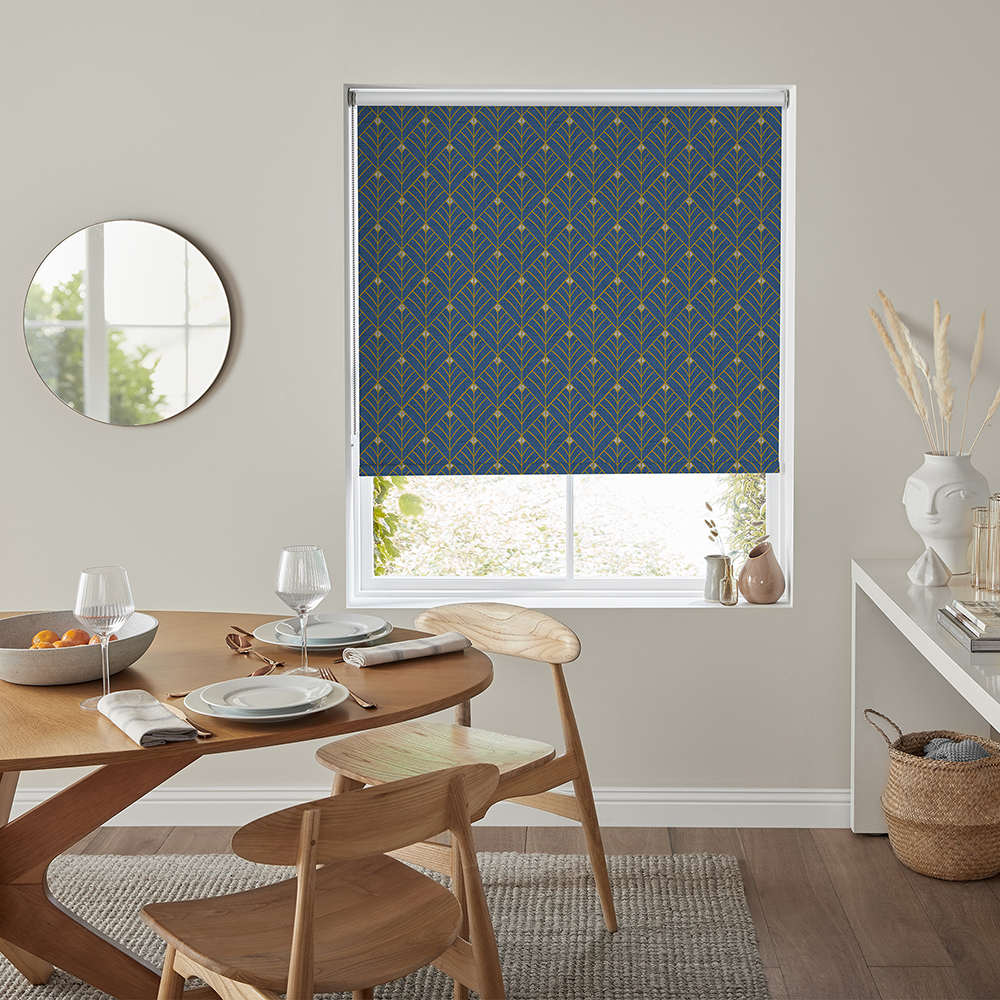 Diamonds Navy Roller Blind
