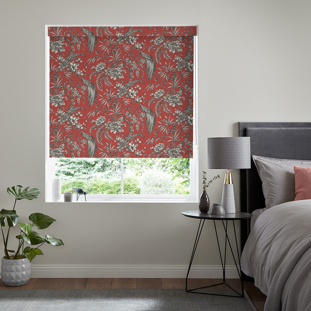 Francesca Crimson Roller Blind