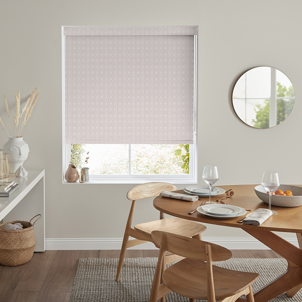 Steena Chalk Pink Roller Blind