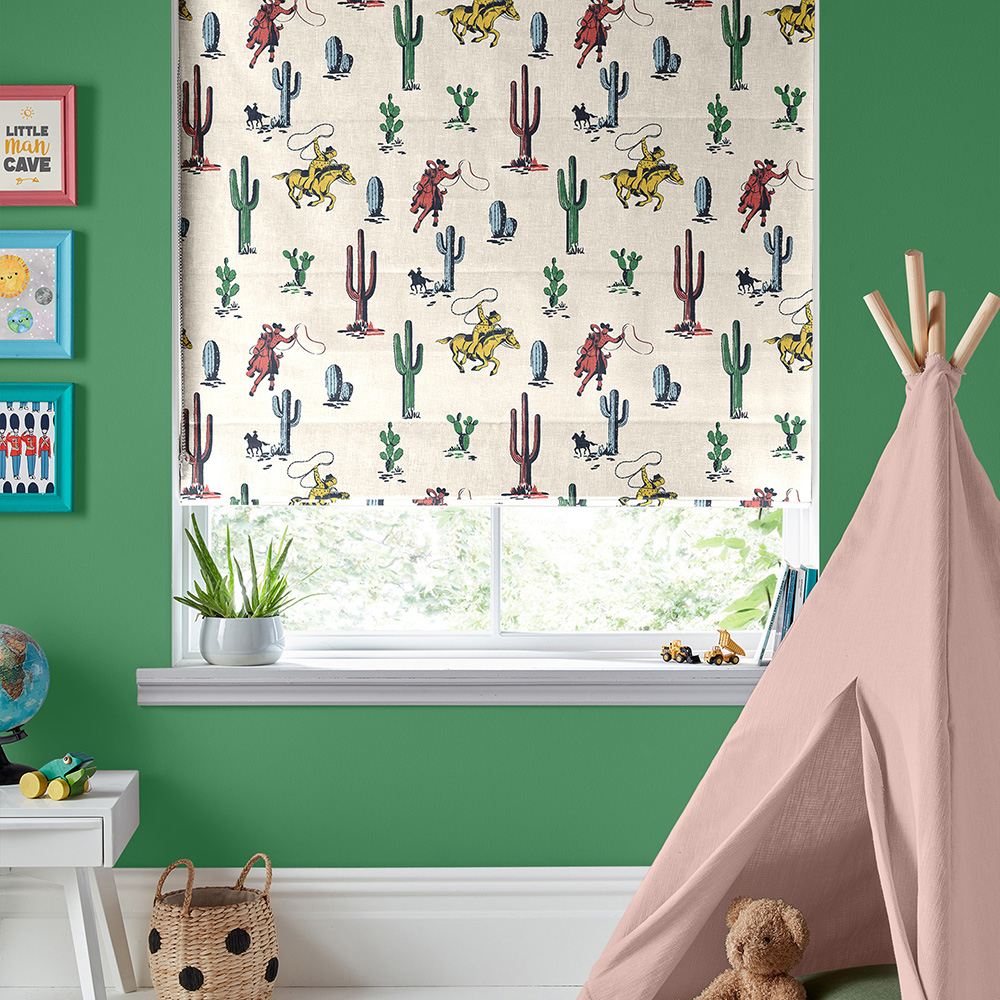 Cowboy Cream Roman Blind