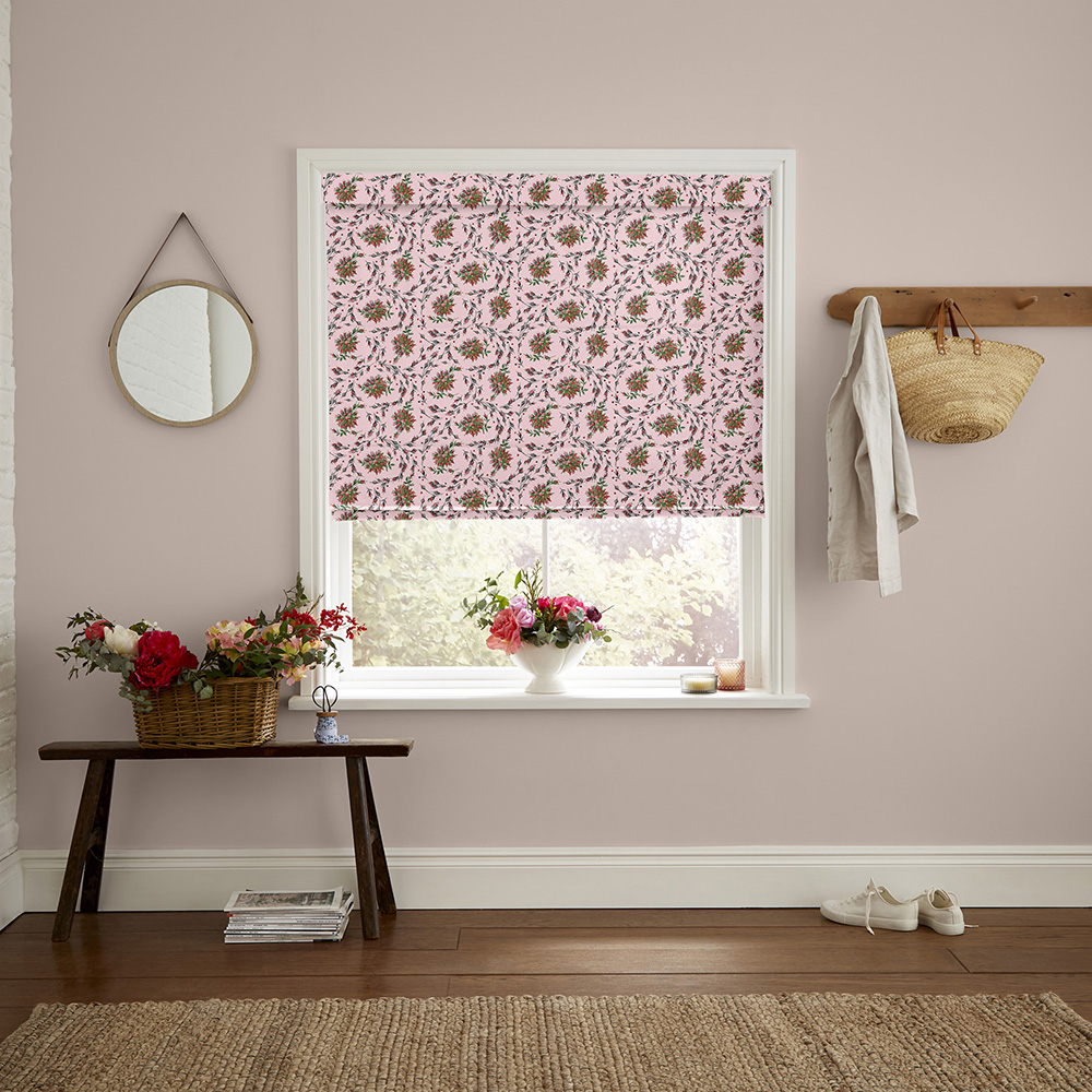 Forever Rose Pink Roman Blind