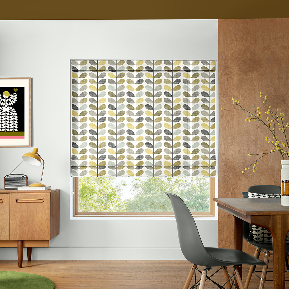 Scribble Stem Grey Roman Blind