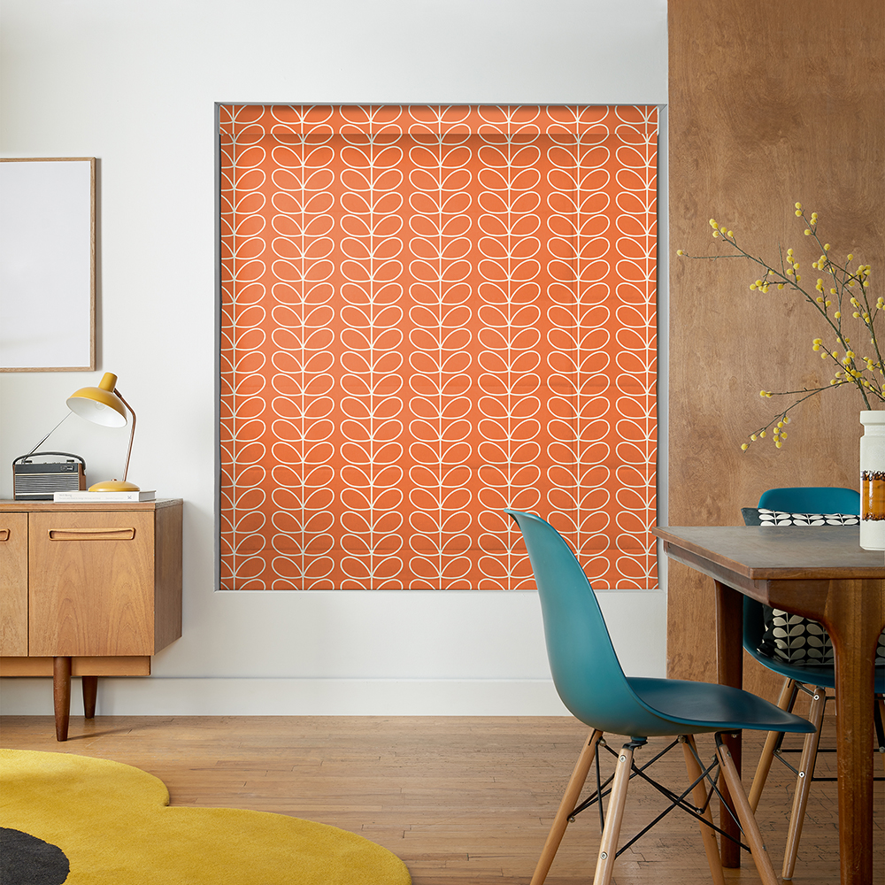 Linear Stem Papaya Roman Blind