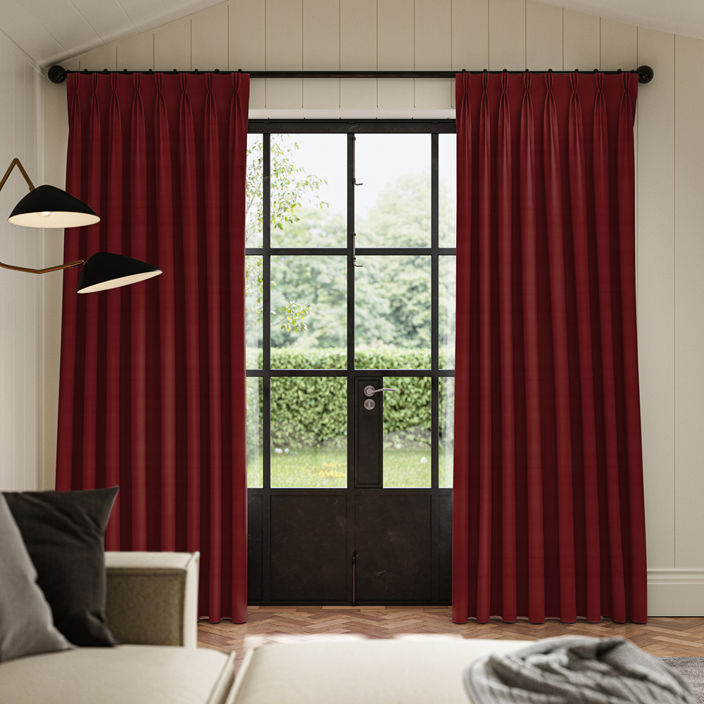 Omari Crimson Curtains