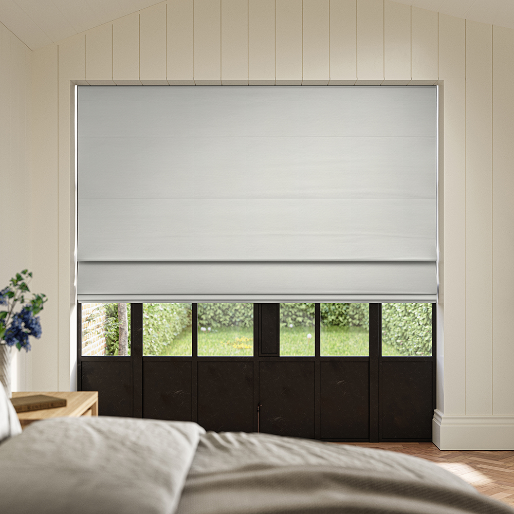 Curtis White Roman Blind