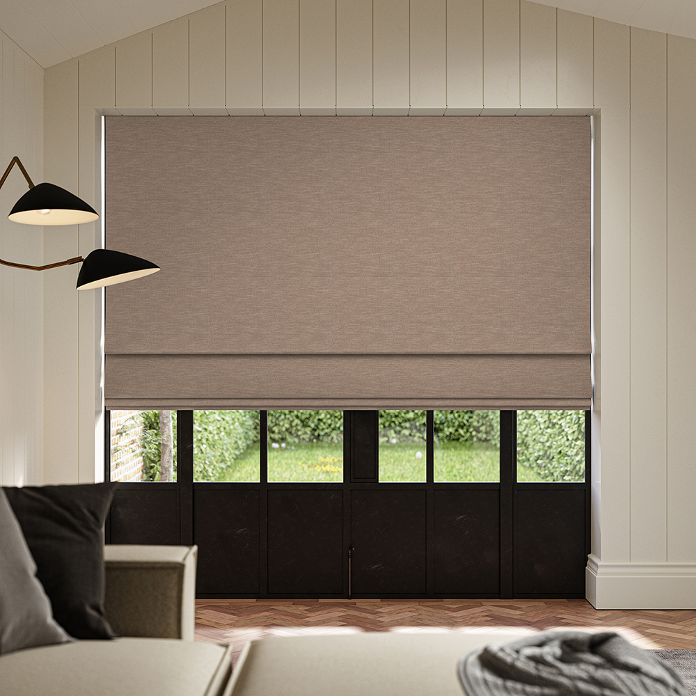 Curtis Oatmeal Roman Blind